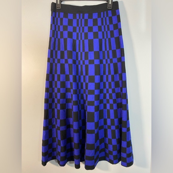 NWT Future Collective Checkered Sweater Midi Skirt - Picture 2 of 3
